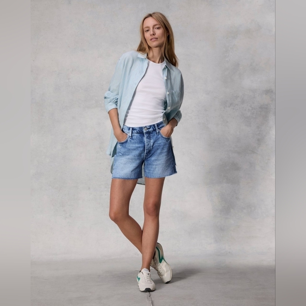 Vintage Cut Off Jean Short Denim in POPPY